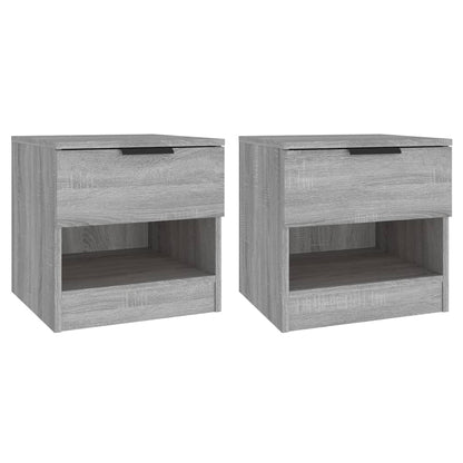 Nachtkastjes 2 St Bewerkt Hout Grijs Sonoma Eikenkleurig