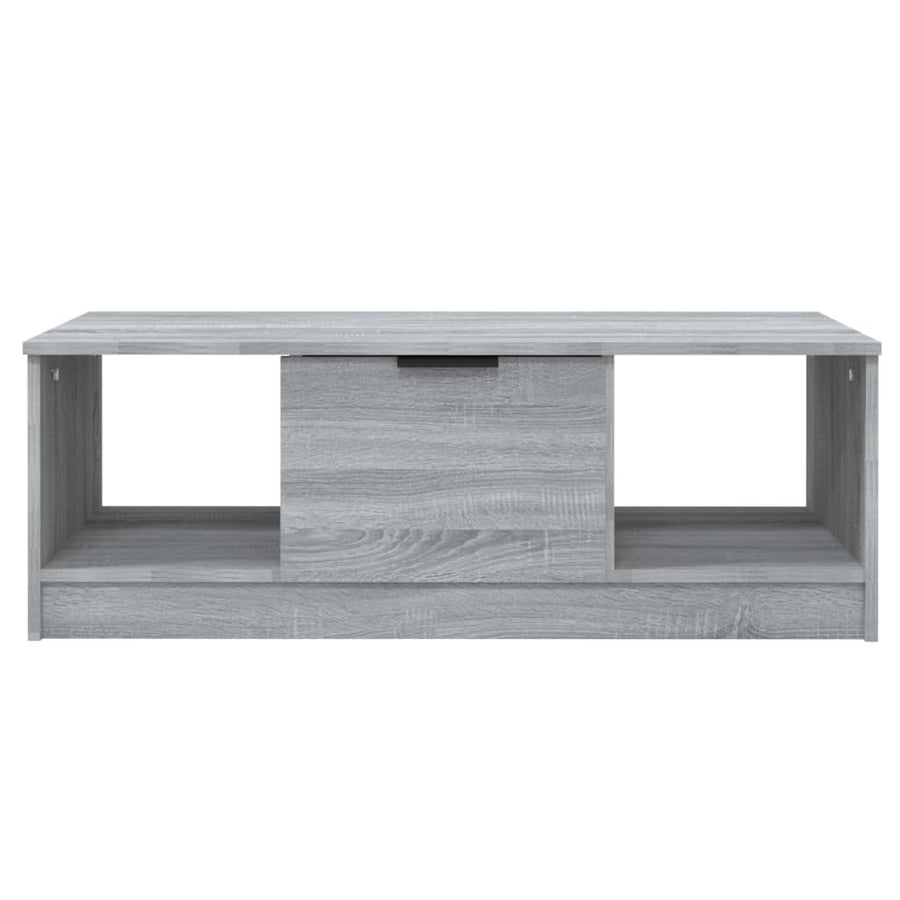 Salontafel 102X50X36 Cm Bewerkt Hout Grijs Sonoma Eikenkleurig