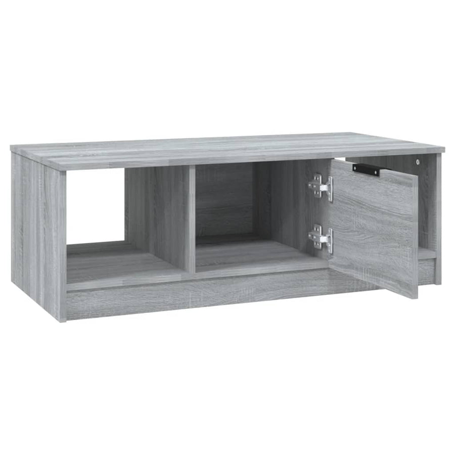 Salontafel 102X50X36 Cm Bewerkt Hout Grijs Sonoma Eikenkleurig