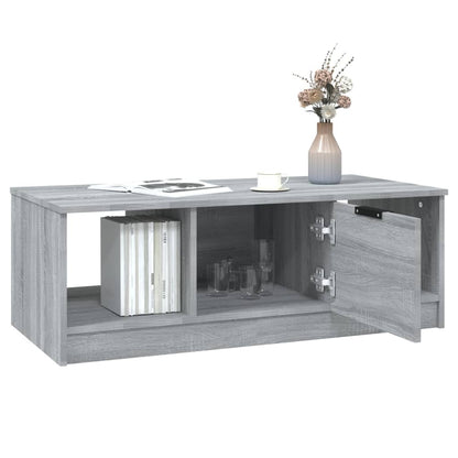 Salontafel 102X50X36 Cm Bewerkt Hout Grijs Sonoma Eikenkleurig