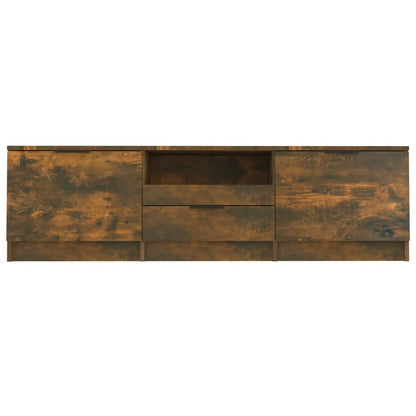 Tv-meubel 140x35x40 cm bewerkt hout gerookt eikenkleurig Gerookt eiken
