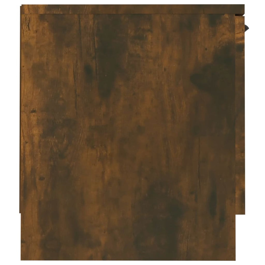 Tv-meubel 140x35x40 cm bewerkt hout gerookt eikenkleurig Gerookt eiken