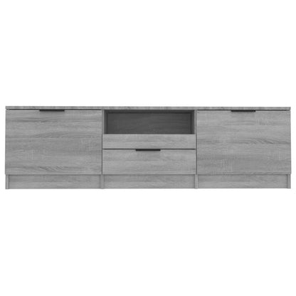 Tv-meubel 140x35x40 cm bewerkt hout grijs sonoma eikenkleurig Grijs sonoma