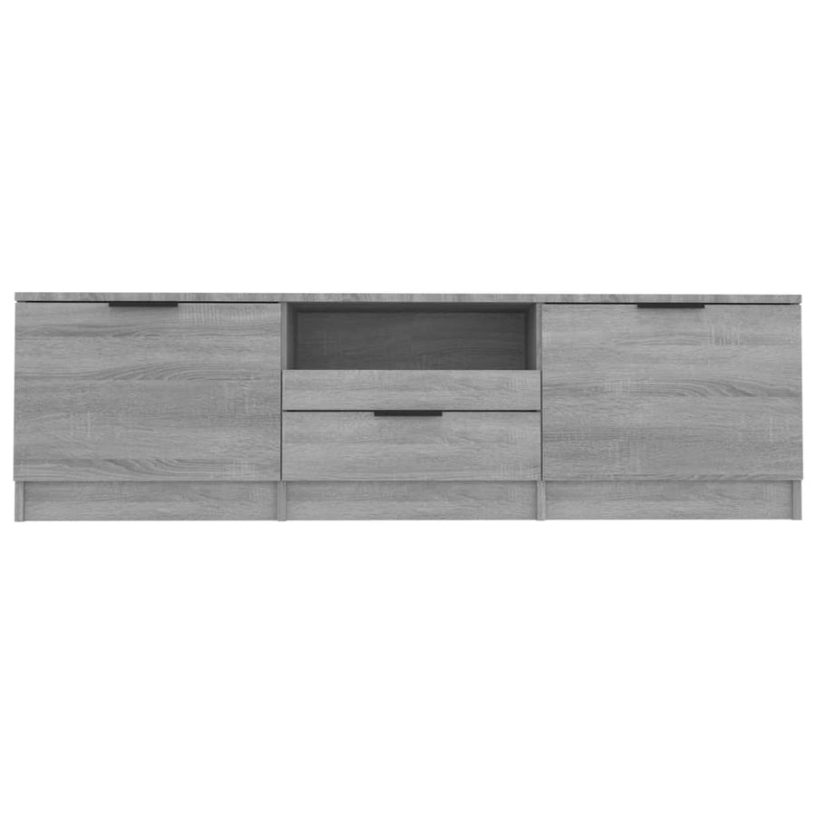 Tv-meubel 140x35x40 cm bewerkt hout grijs sonoma eikenkleurig Grijs sonoma