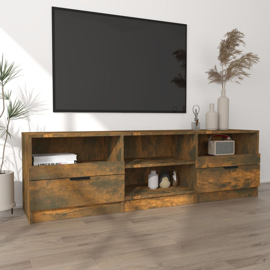 Tv-Meubel 50X33,5X45 Cm Bewerkt Hout Kleurig Gerookt eiken
