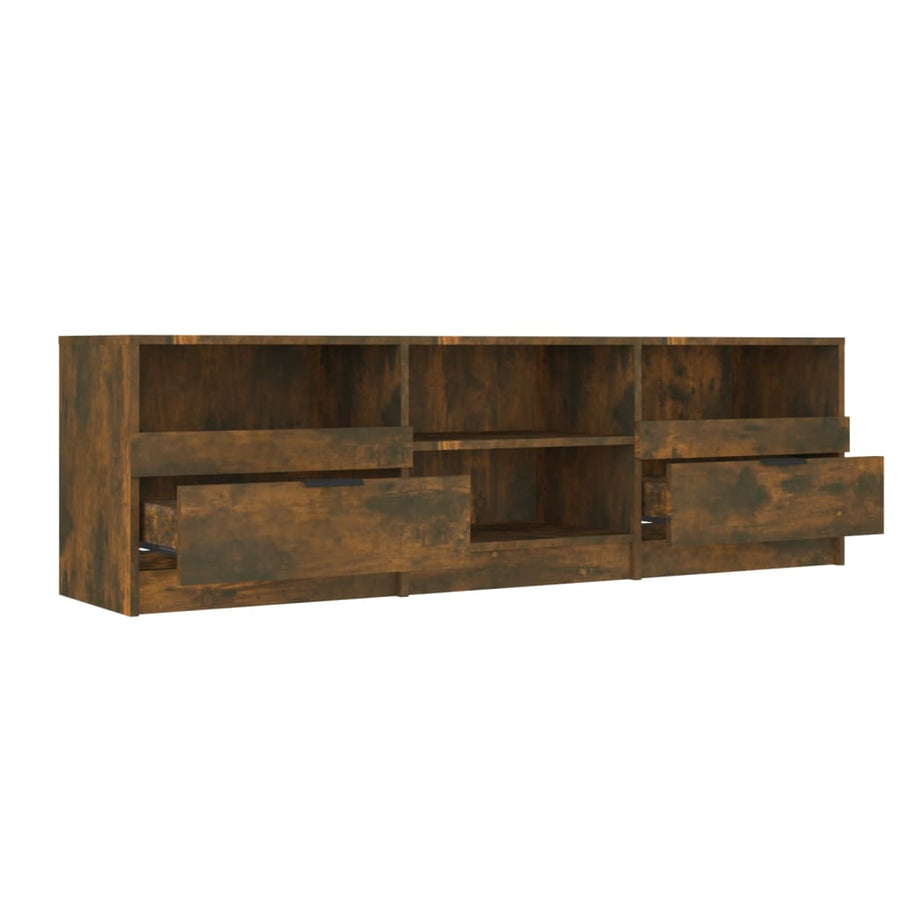 Tv-Meubel 50X33,5X45 Cm Bewerkt Hout Kleurig Gerookt eiken