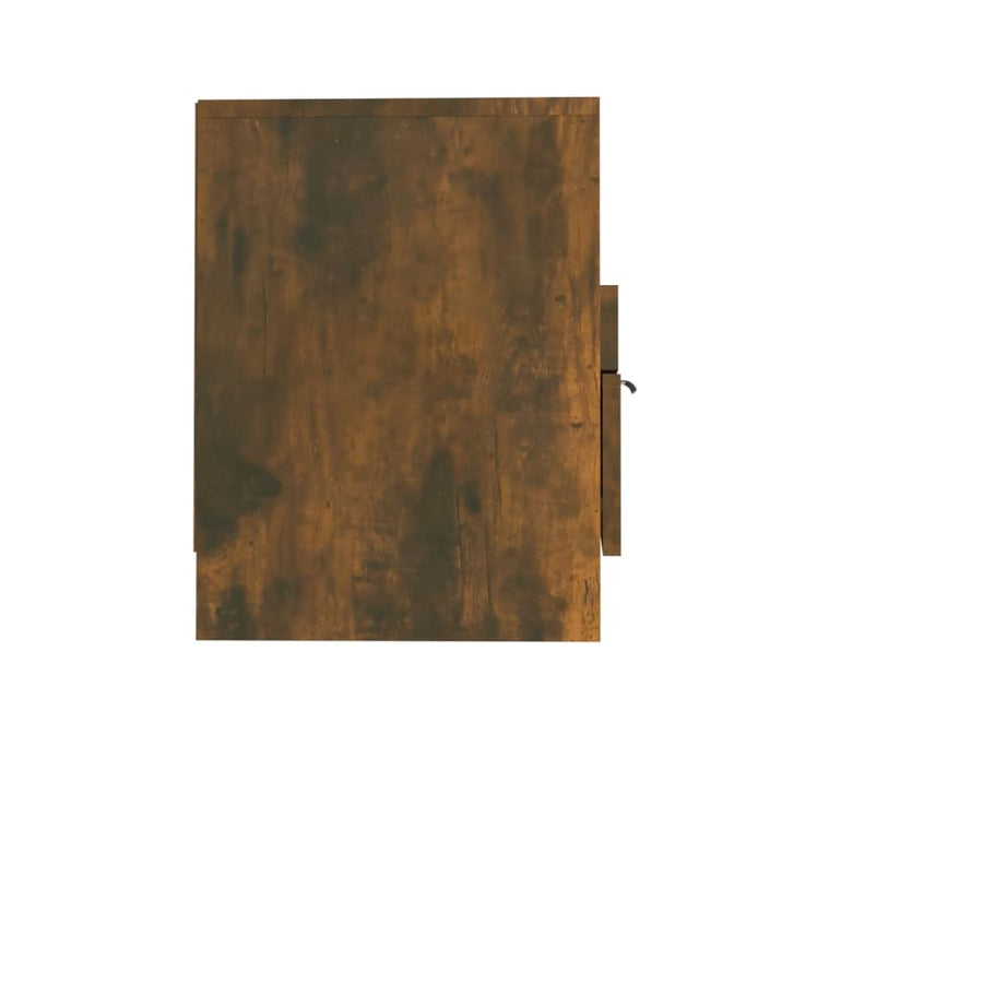 Tv-Meubel 50X33,5X45 Cm Bewerkt Hout Kleurig Gerookt eiken