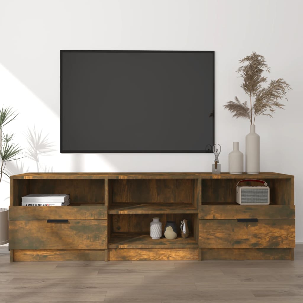 Tv-Meubel 50X33,5X45 Cm Bewerkt Hout Kleurig Gerookt eiken