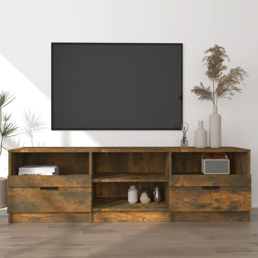 Tv-Meubel 50X33,5X45 Cm Bewerkt Hout Kleurig Gerookt eiken