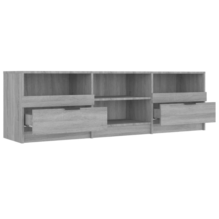 Tv-Meubel 50X33,5X45 Cm Bewerkt Hout Eikenkleurig Grijs sonoma