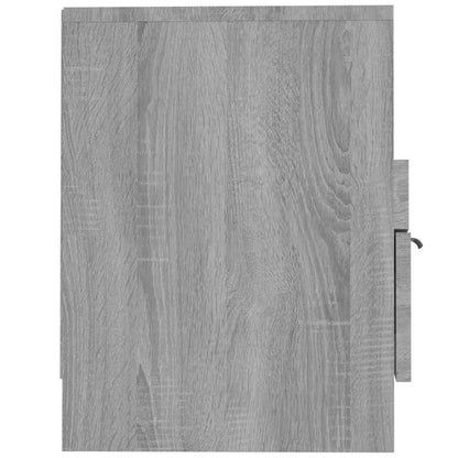 Tv-Meubel 50X33,5X45 Cm Bewerkt Hout Eikenkleurig Grijs sonoma