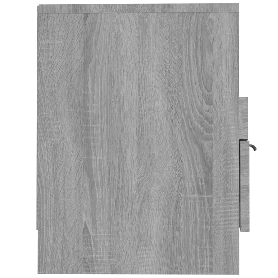 Tv-Meubel 50X33,5X45 Cm Bewerkt Hout Eikenkleurig Grijs sonoma