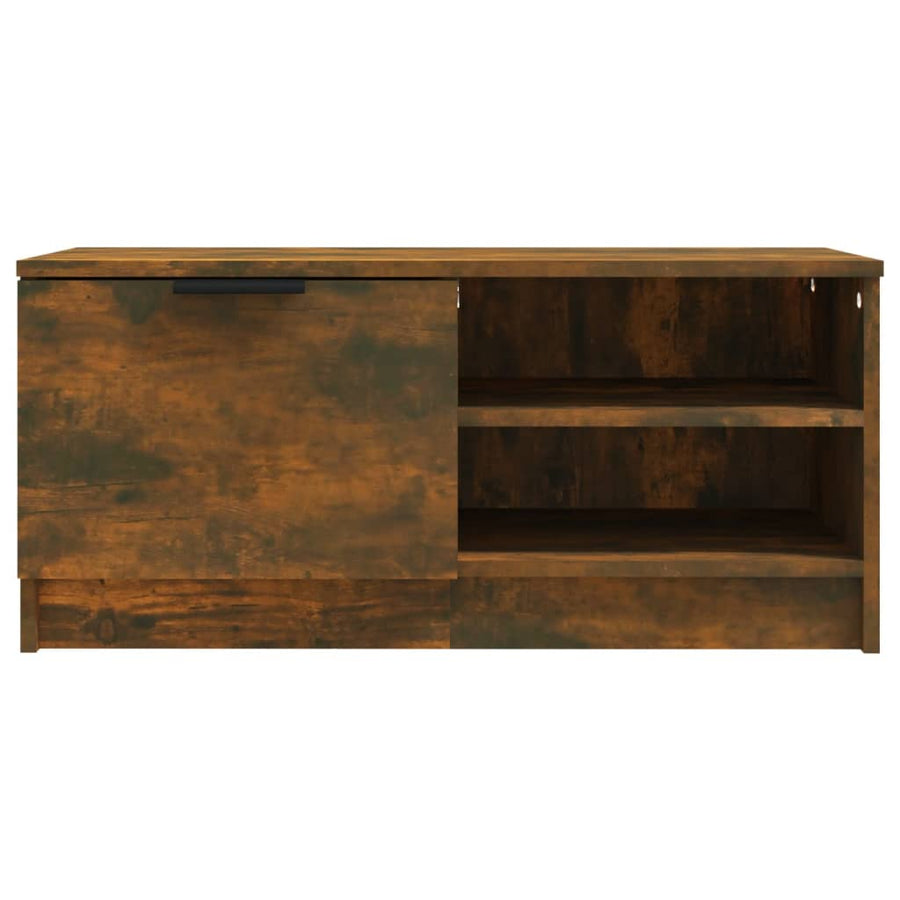 Tv-meubel 80x35x36,5 cm bewerkt hout gerookt eikenkleurig 1 Gerookt eiken