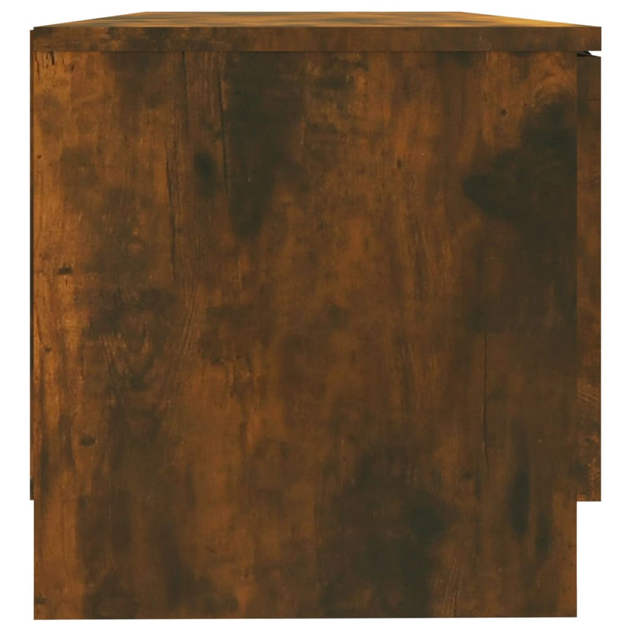 Tv-meubel 80x35x36,5 cm bewerkt hout gerookt eikenkleurig 1 Gerookt eiken