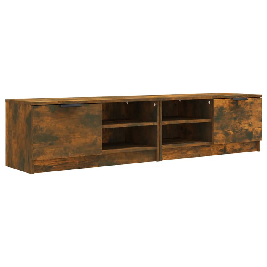 Tv-meubelen 2 st 80x35x36,5 cm bewerkt hout gerookt eikenkleur 2 Gerookt eiken