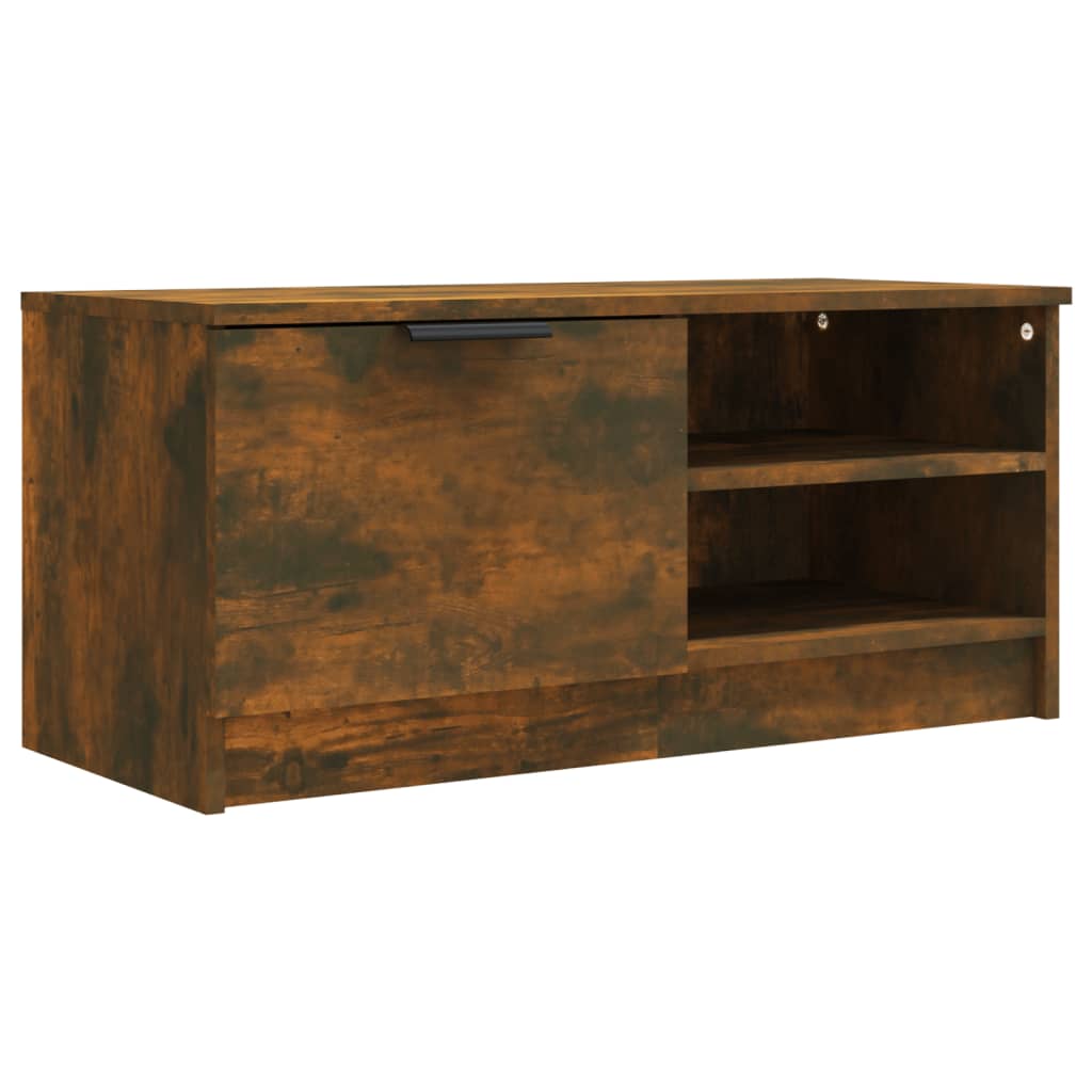 Tv-meubelen 2 st 80x35x36,5 cm bewerkt hout gerookt eikenkleur 2 Gerookt eiken