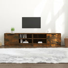 Tv-meubel 80x35x36,5 cm bewerkt hout gerookt eikenkleur