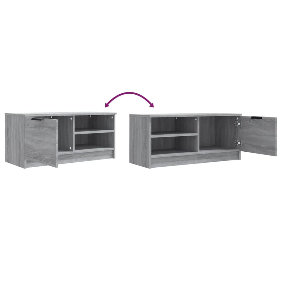 Tv-meubel 80x35x36,5 cm bewerkt hout grijs sonoma eikenkleurig 1 Grijs sonoma