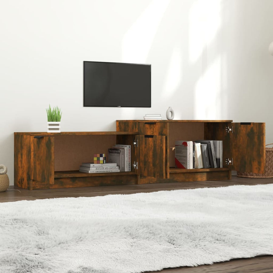 Tv-Meubel 58,5X36X45 Cm Bewerkt Hout Kleurig Gerookt eiken