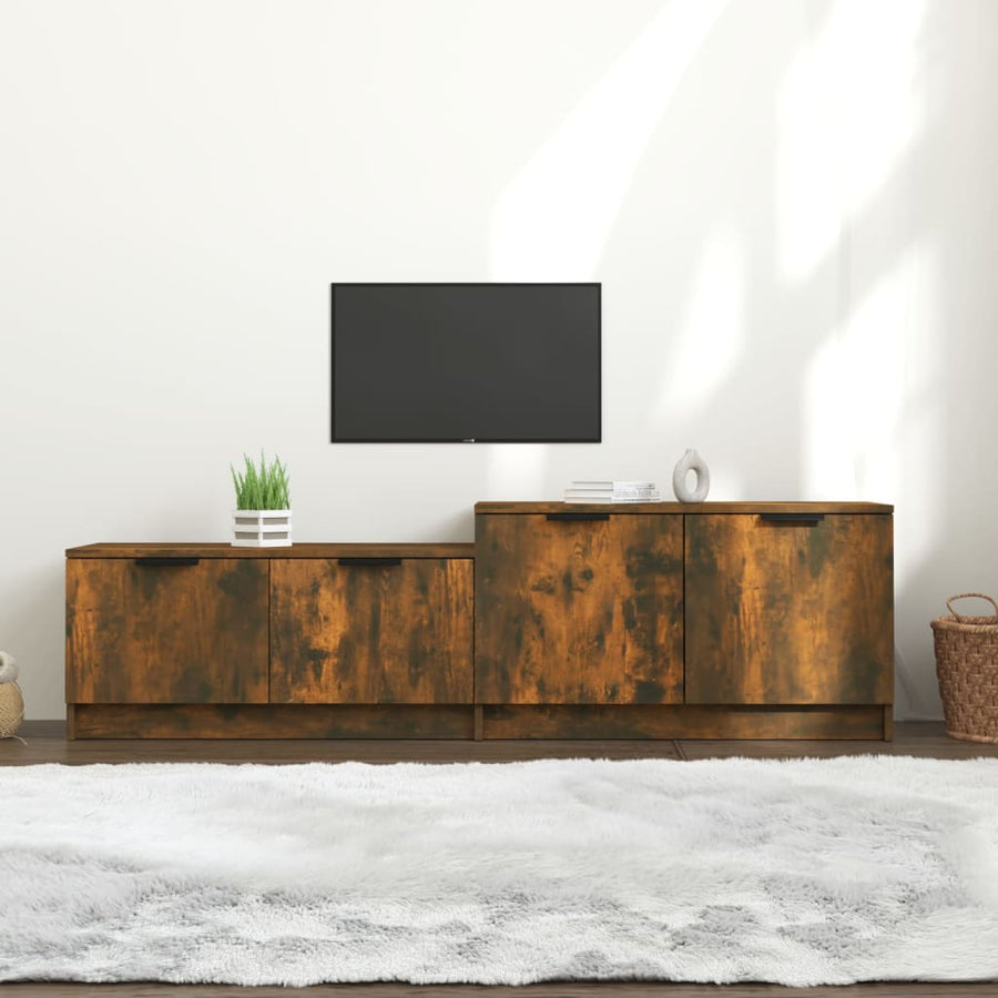 Tv-Meubel 58,5X36X45 Cm Bewerkt Hout Kleurig Gerookt eiken
