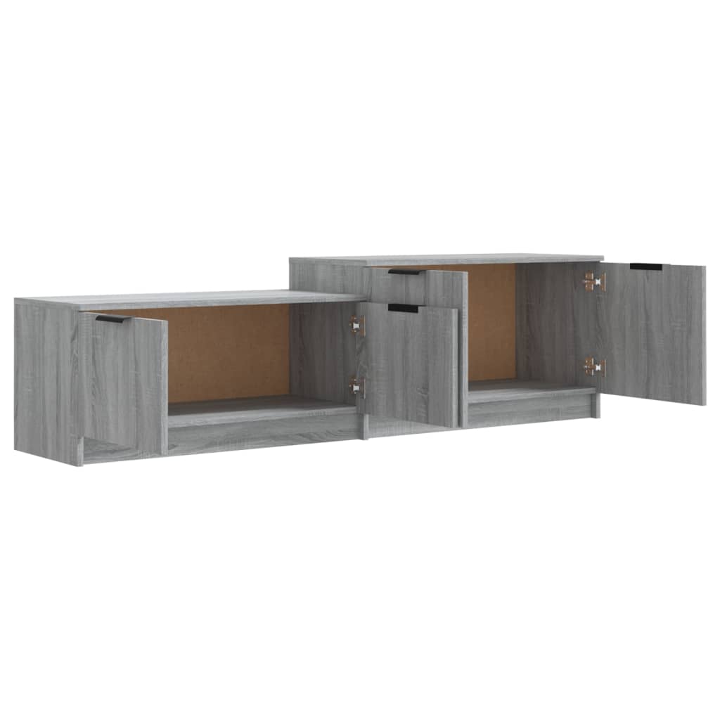 Tv-Meubel 58,5X36X45 Cm Bewerkt Hout Eikenkleurig Grijs sonoma
