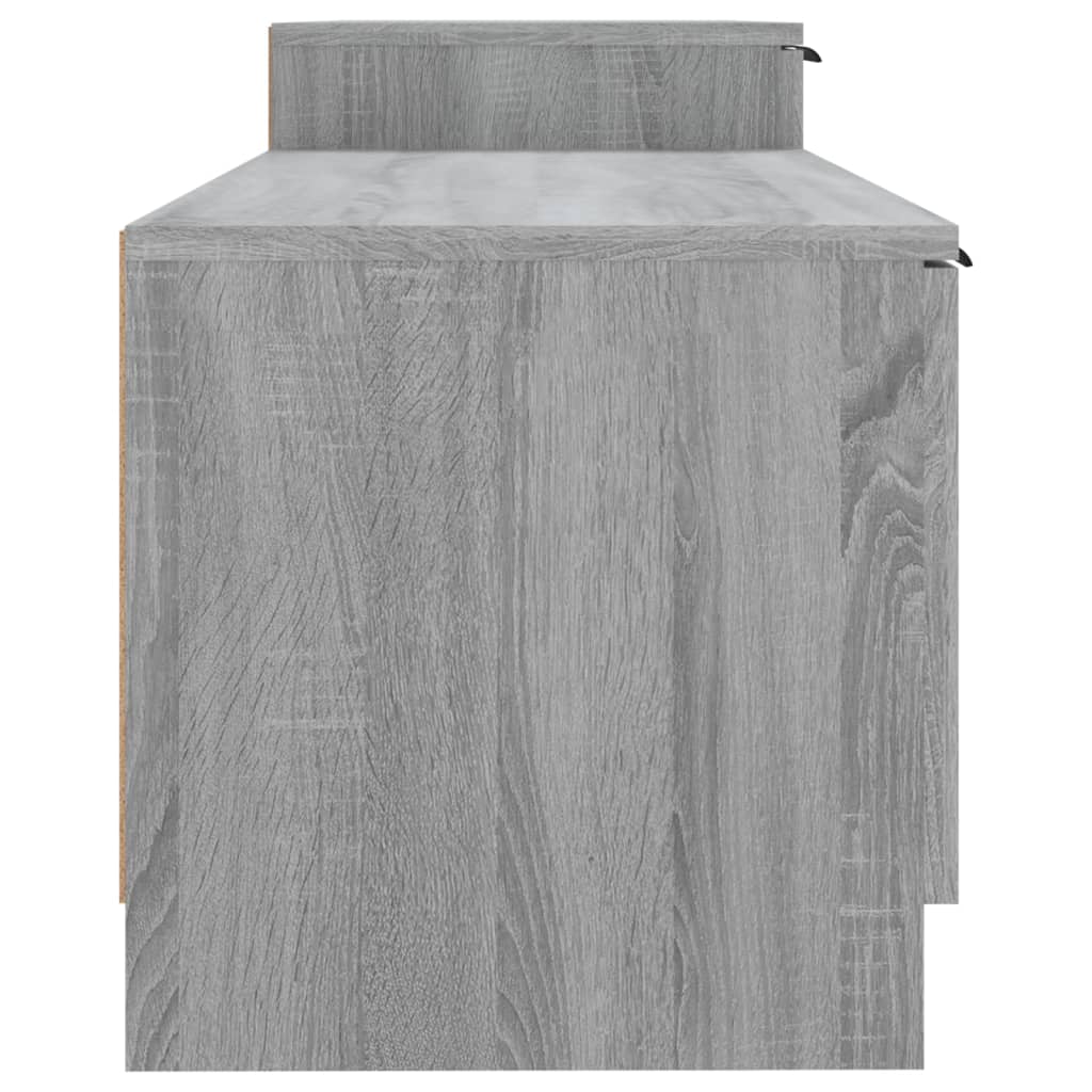 Tv-Meubel 58,5X36X45 Cm Bewerkt Hout Eikenkleurig Grijs sonoma