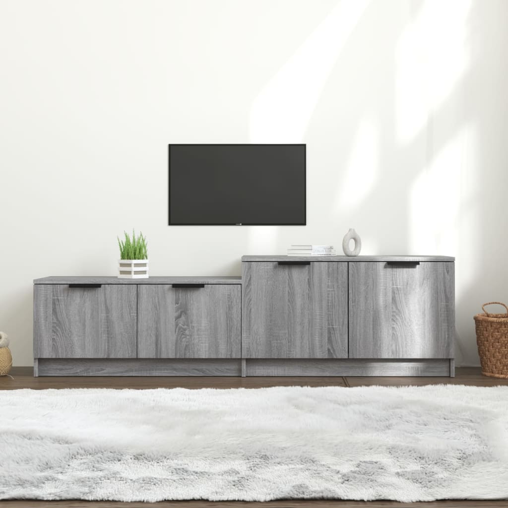 Tv-Meubel 58,5X36X45 Cm Bewerkt Hout Eikenkleurig Grijs sonoma