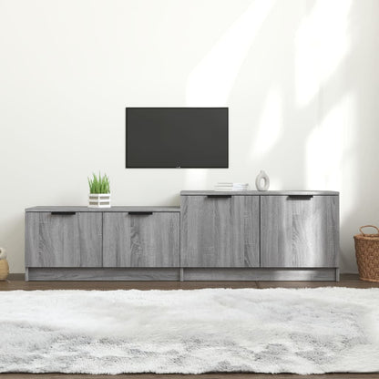 Tv-Meubel 58,5X36X45 Cm Bewerkt Hout Eikenkleurig Grijs sonoma