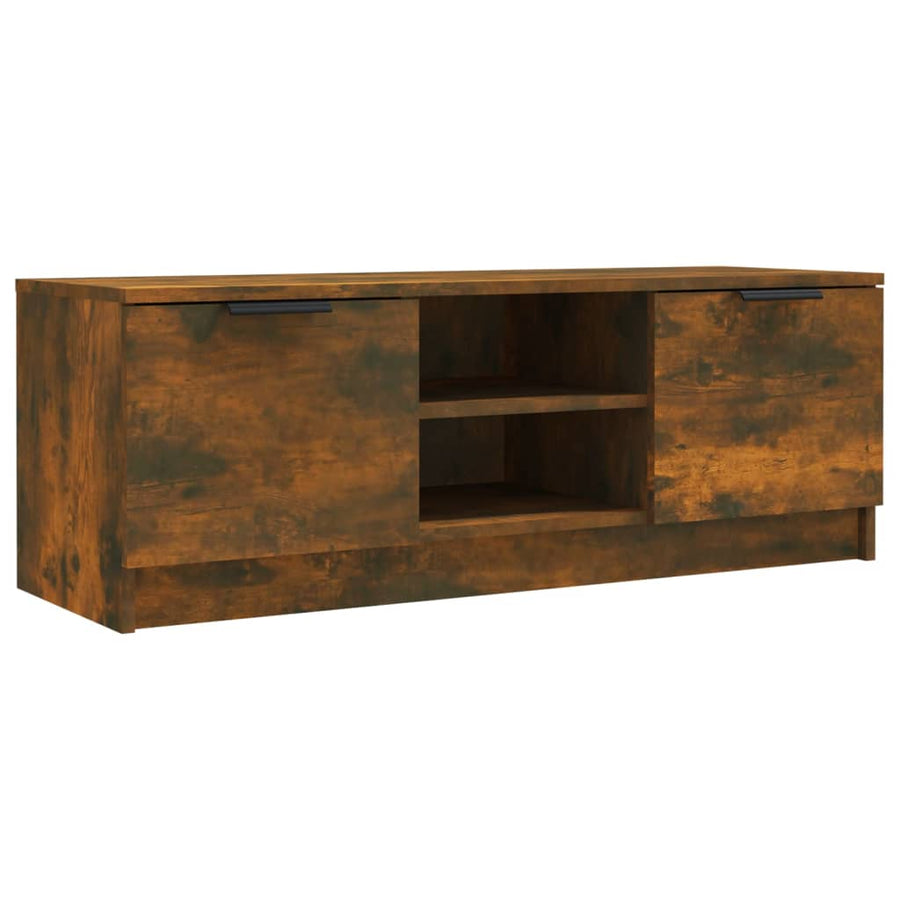 Tv-Meubel 02X35X36,5 Cm Bewerkt Hout Kleurig Gerookt eiken