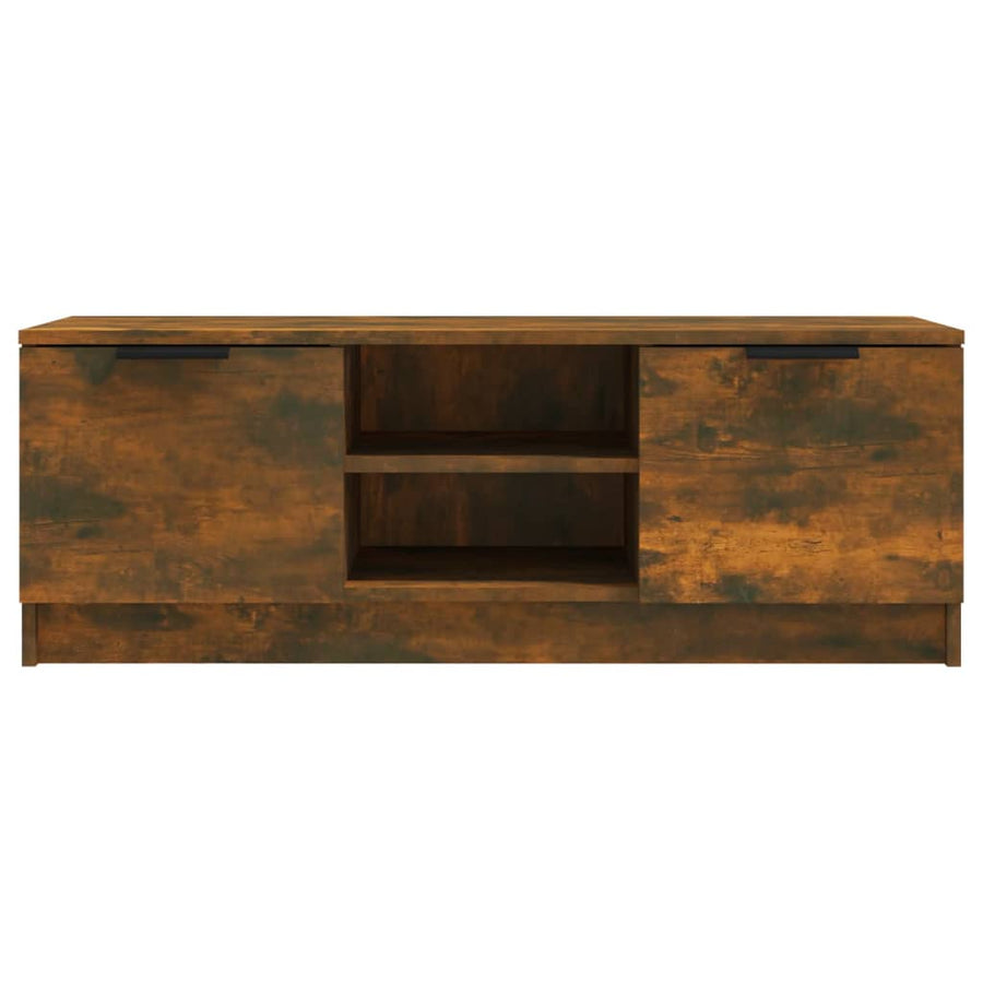 Tv-Meubel 02X35X36,5 Cm Bewerkt Hout Kleurig Gerookt eiken