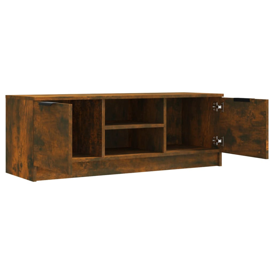 Tv-Meubel 02X35X36,5 Cm Bewerkt Hout Kleurig Gerookt eiken