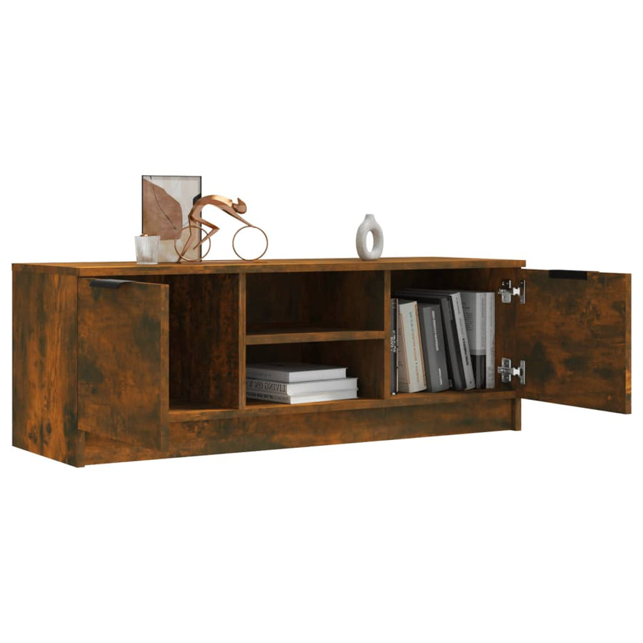 Tv-Meubel 02X35X36,5 Cm Bewerkt Hout Kleurig Gerookt eiken