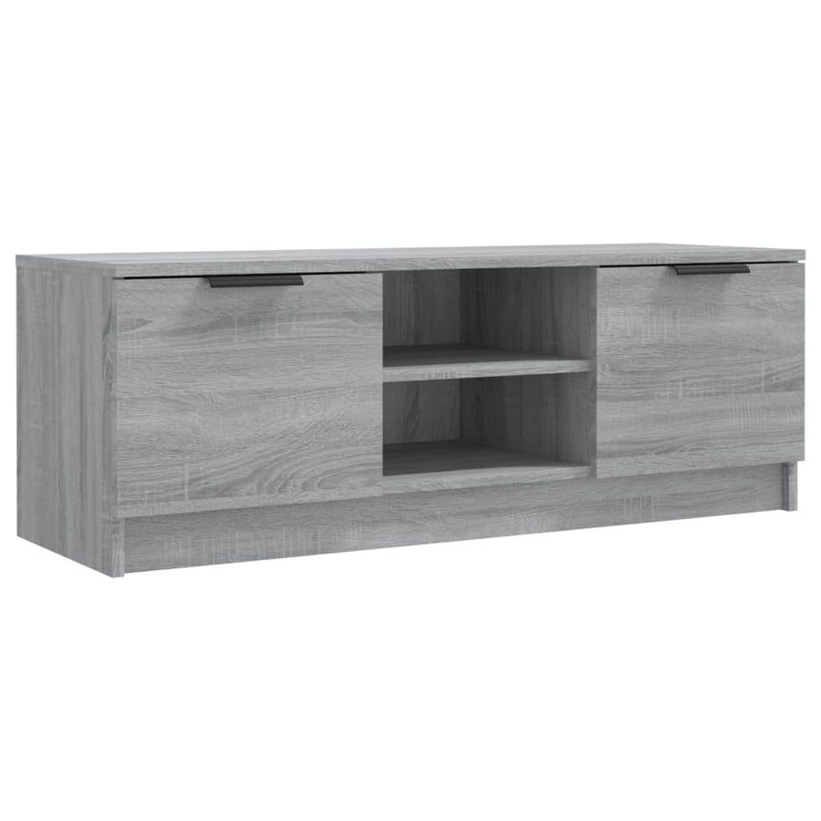 Tv-Meubel 02X35X36,5 Cm Bewerkt Hout Eikenkleurig Grijs sonoma
