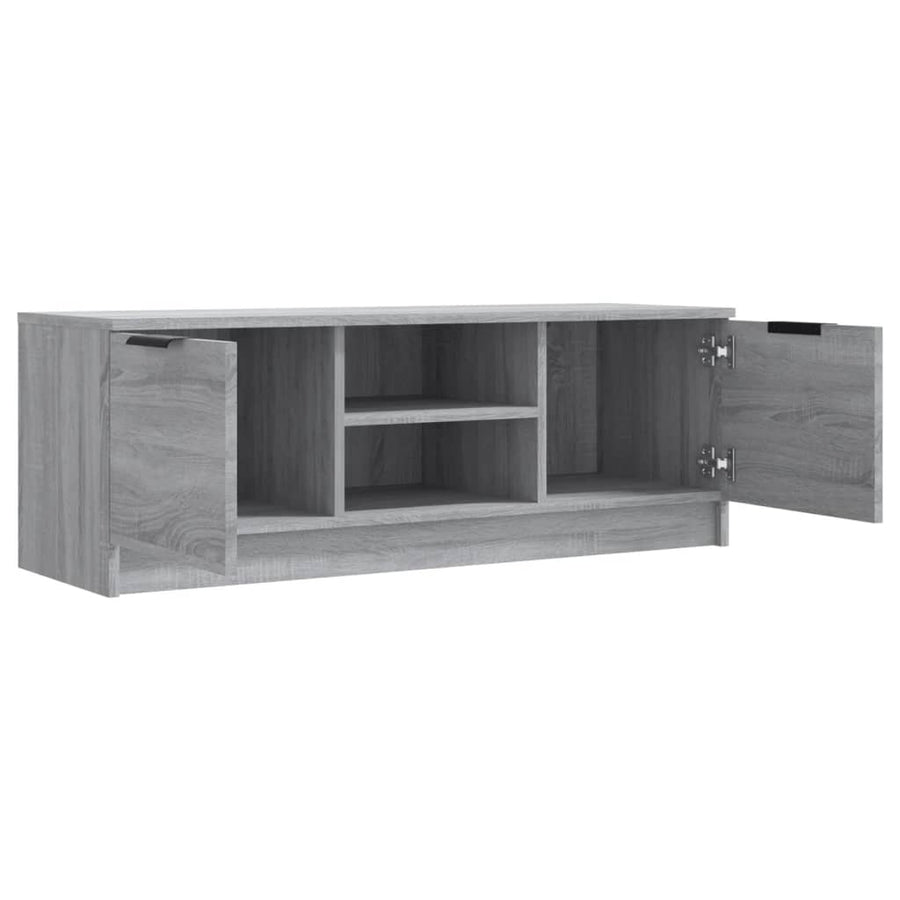 Tv-Meubel 02X35X36,5 Cm Bewerkt Hout Eikenkleurig Grijs sonoma