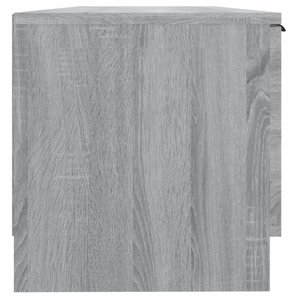 Tv-Meubel 02X35X36,5 Cm Bewerkt Hout Eikenkleurig Grijs sonoma