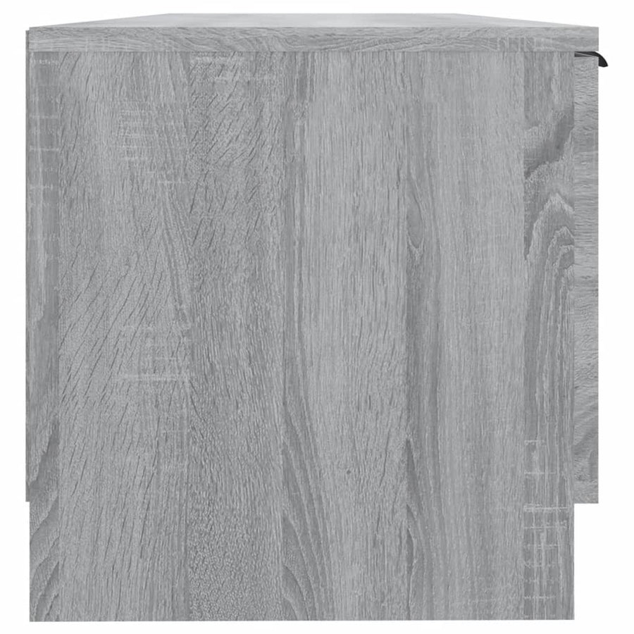 Tv-Meubel 02X35X36,5 Cm Bewerkt Hout Eikenkleurig Grijs sonoma