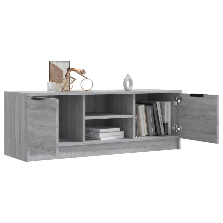 Tv-Meubel 02X35X36,5 Cm Bewerkt Hout Eikenkleurig Grijs sonoma