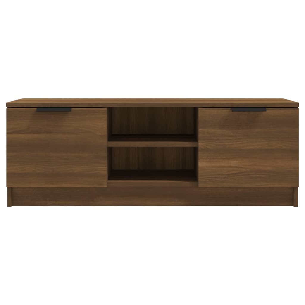 Tv-Meubel 102X35X36,5 Cm Bewerkt Hout bruin eikenkleur