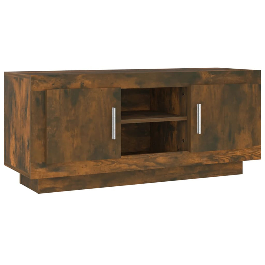 Tv-Meubel 102X35X45 Cm Bewerkt Hout Kleurig Gerookt eiken