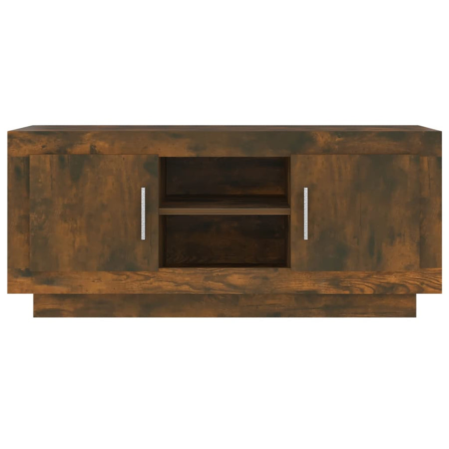Tv-Meubel 102X35X45 Cm Bewerkt Hout Kleurig Gerookt eiken