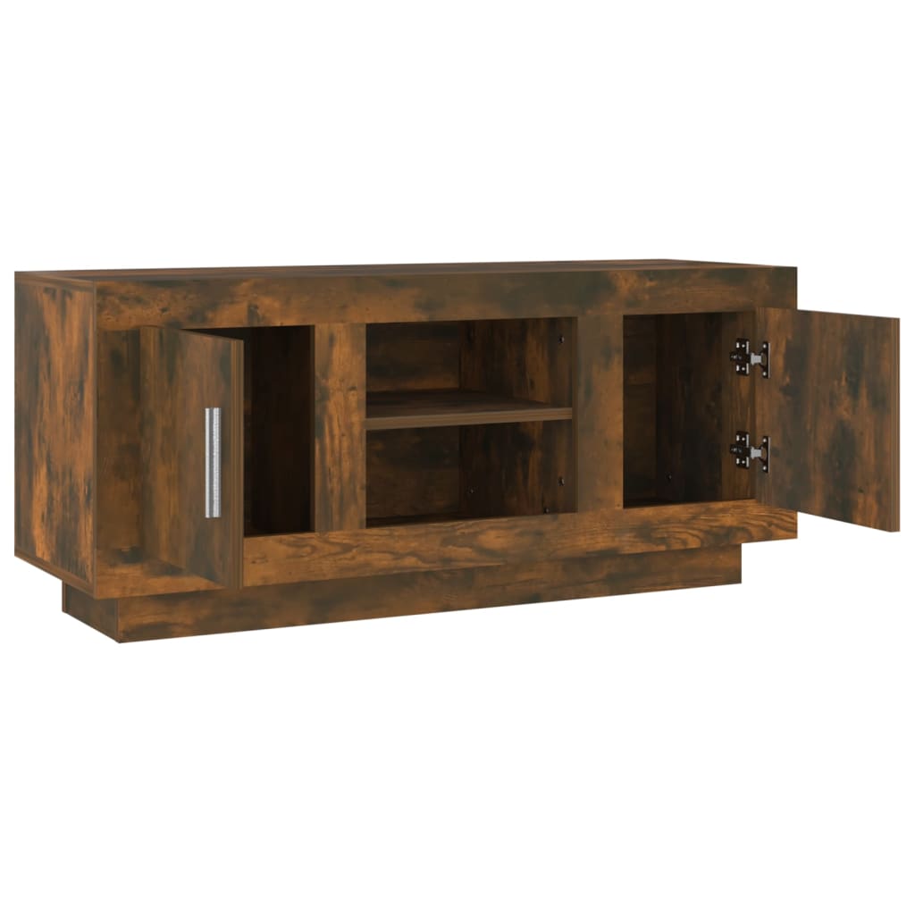 Tv-Meubel 102X35X45 Cm Bewerkt Hout Kleurig Gerookt eiken