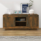 Tv-meubel 102x35x45 cm bewerkt hout gerookt eiken
