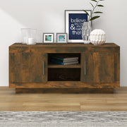 Tv-meubel 102x35x45 cm bewerkt hout gerookt eiken