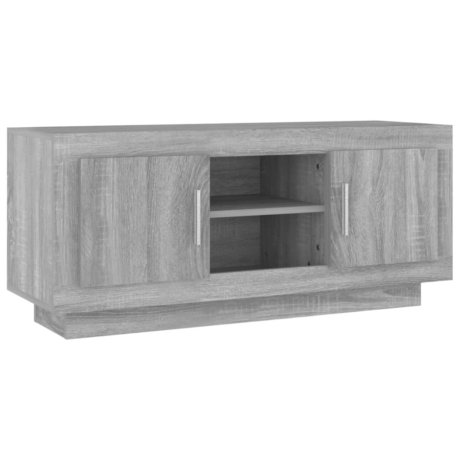 Tv-Meubel 02X35X45 Cm Bewerkt Hout Eikenkleurig Grijs sonoma