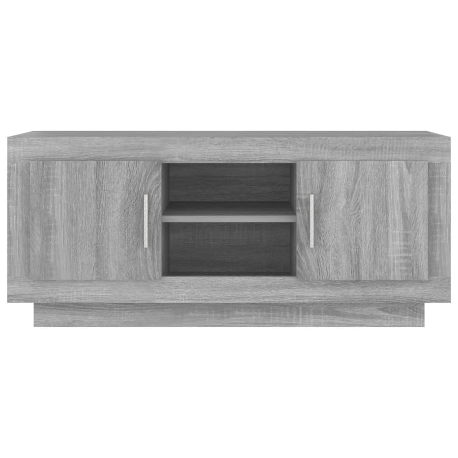 Tv-Meubel 02X35X45 Cm Bewerkt Hout Eikenkleurig Grijs sonoma