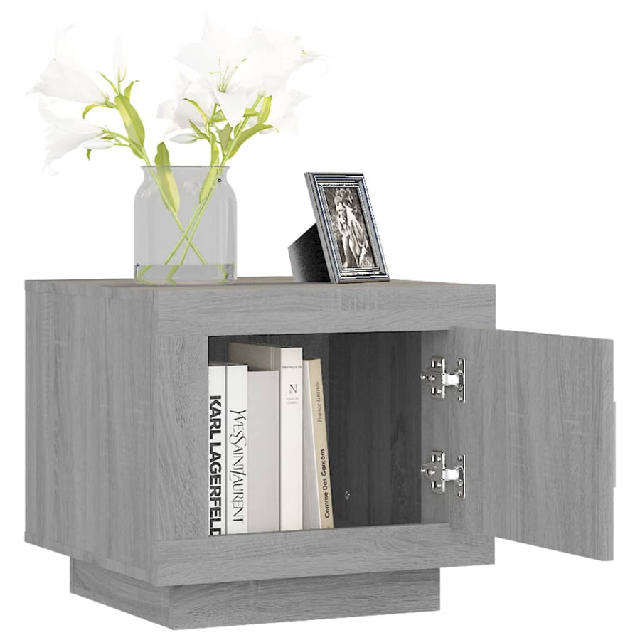 Salontafel 5X50X45 Cm Bewerkt Hout Eikenkleurig Grijs sonoma