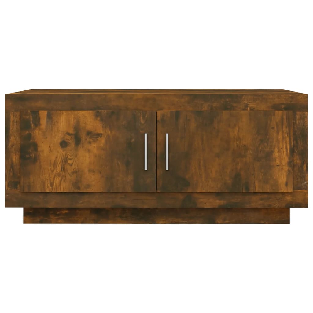 Salontafel 02X50X45 Cm Bewerkt Hout Kleurig Gerookt eiken