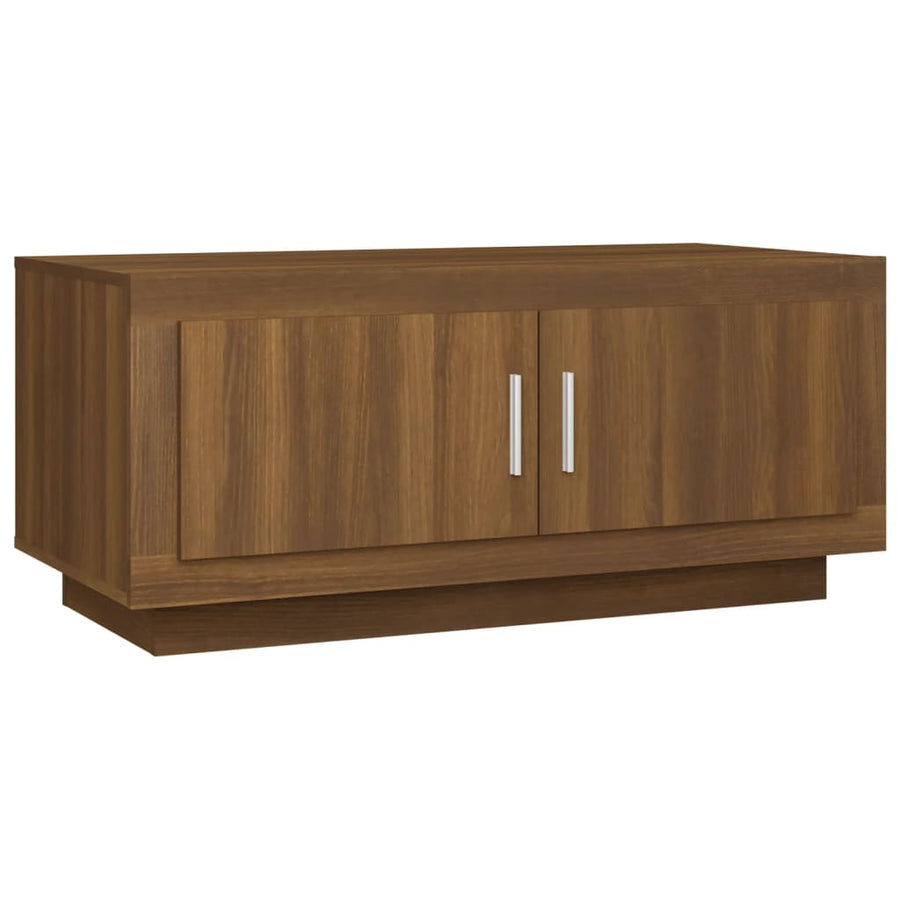 Salontafel 02X50X45 Cm Bewerkt Hout Bruineikenkleurig bruin eikenkleur