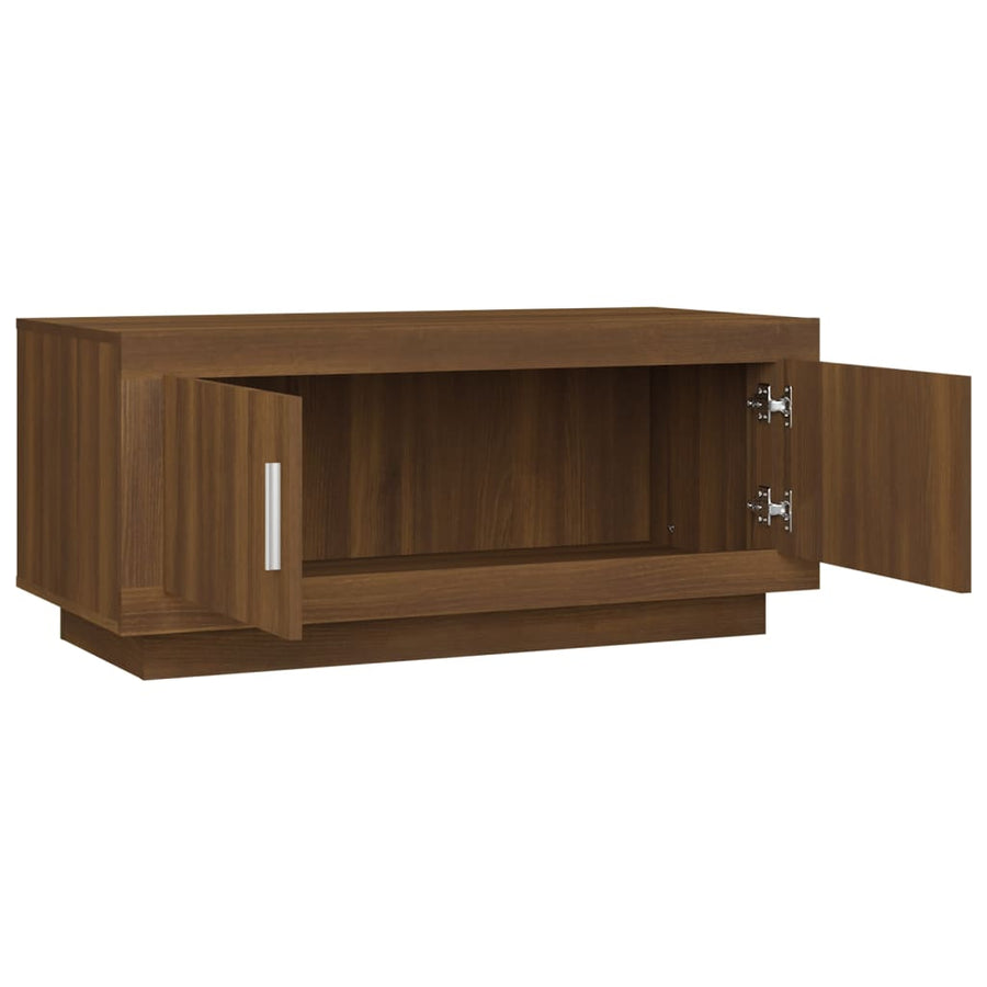 Salontafel 02X50X45 Cm Bewerkt Hout Bruineikenkleurig bruin eikenkleur