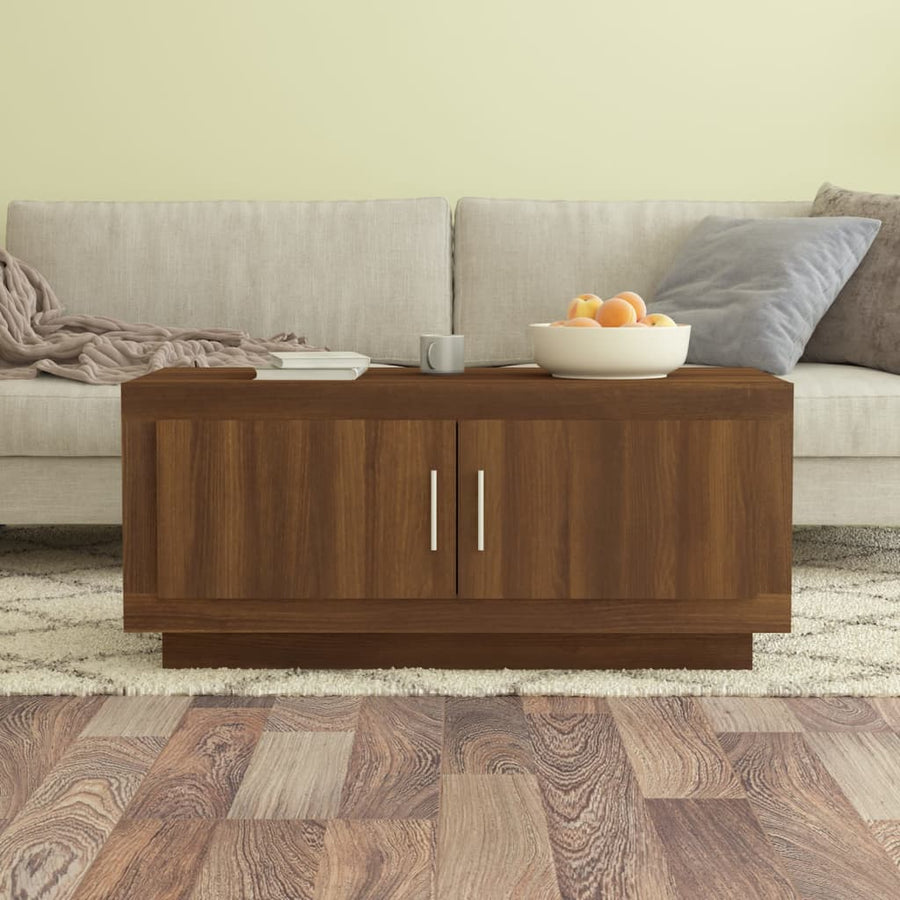 Salontafel 02X50X45 Cm Bewerkt Hout Bruineikenkleurig bruin eikenkleur